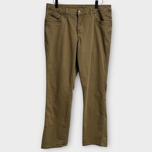KUHL Kontour Pants Women’s Size 12 Regular Olive Green Twill Hiking Straight Leg